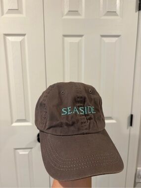 SEASIDE Embroidered Logo Hat in Grey